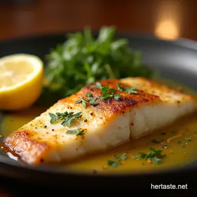 Silky Perfection PanSeared Keto Lemon Butter Chilean Seabass Recipe Card