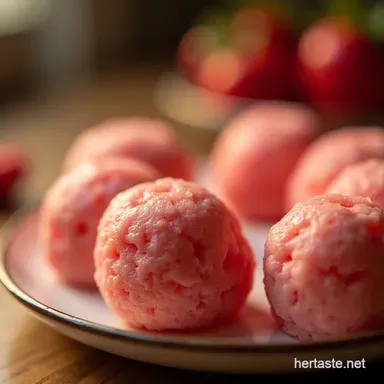 Kirby Strawberry Mochi Chewy Homemade Bites Recipe Recipe Card
