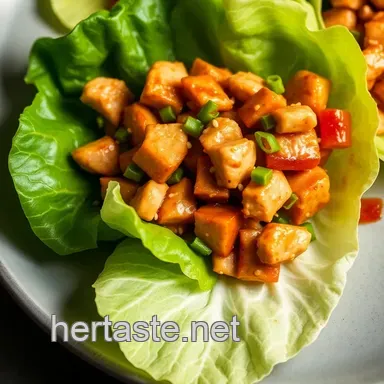 Kung Pao Chicken Lettuce Wraps presentation