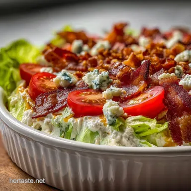 Layer Cobb Salad Dip with Bacon and Blue Cheese Ready in 30 Min Recipe Card