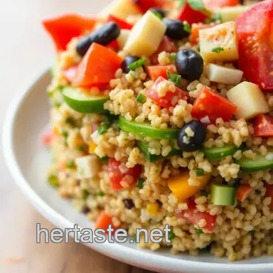 Layered Mediterranean Quinoa Salad - Healthy and Colorful presentation
