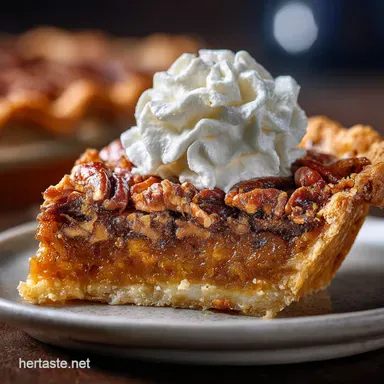 Pumpkin Pecan Pie Recipe: The Ultimate Layered, Gooey Autumn Dessert Recipe Card