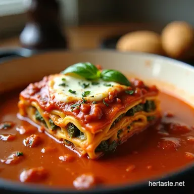 Easy One Pot Lasagna Soup Lazy Day Comfort Food Recipe Card