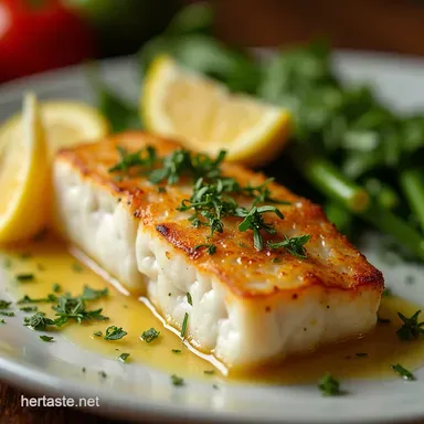 LemonHerb keto baked halibut Quick Easy Delicious Recipe Card