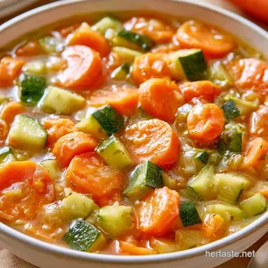 Super Low Cal Healthy Vegetable Soup Recipe Card