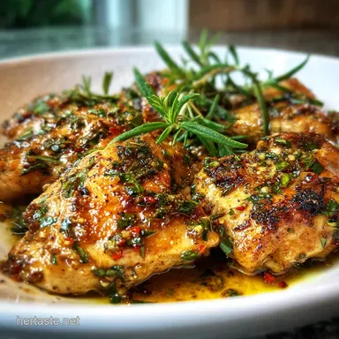 Low Carb Chicken Recipe with Garlic and Herbs: Pan-Seared in 22 Minutes Recipe Card