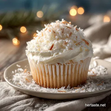 White Christmas Cupcakes Luxe Coconut Snowdrift Recipe Recipe Card