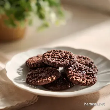 Chocolate Lace Cookies: Crispy Almond and Oat Biscuits Recipe Card