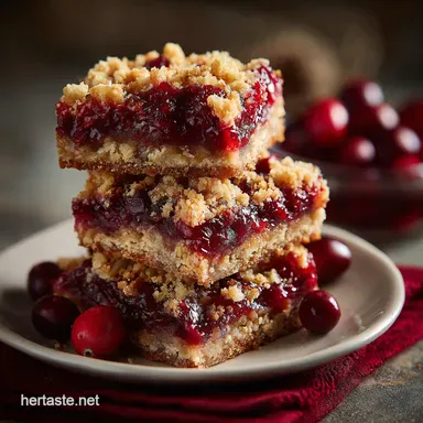 MakeAhead Thanksgiving Desserts: Cranberry Crumble Bars Recipe Card