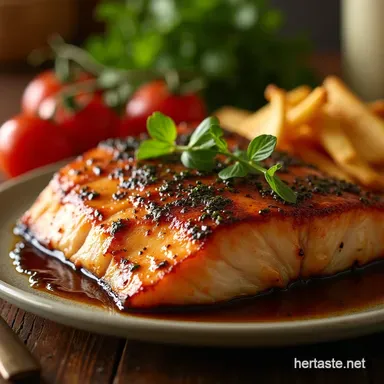 Sticky Maple Balsamic Rainbow Trout Recipe 25Minute Fish Dinner Recipe Card