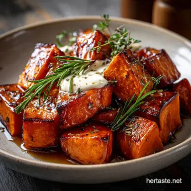 Maple Glazed Roasted Sweet Potatoes Creamy Caramelized Perfection Recipe Card