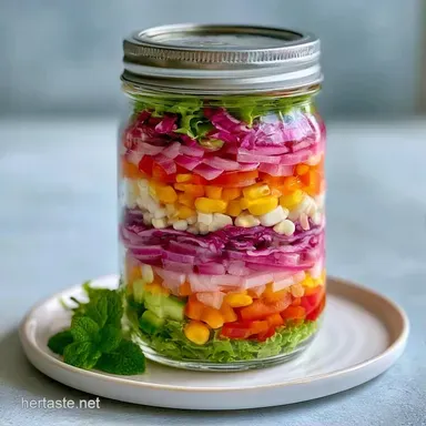 Mason Jar Summer Salad in 20 Minutes Recipe Card