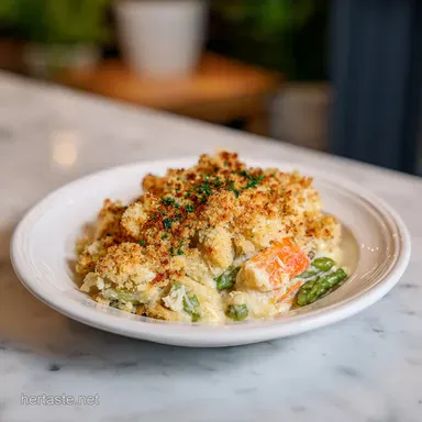 Million Dollar Chicken Casserole: A Creamy Bake for 8 Servings Recipe Card