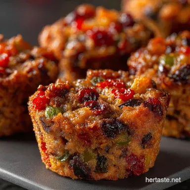 Mini Christmas Fruitcakes: Moist, Traditional Holiday Fruitcake Recipe Recipe Card