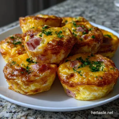Mini Frittatas with Ham and Cheese: 25-Minute Protein Breakfast Recipe Card