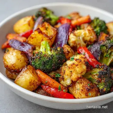 Mixed Roasted Vegetable Side for 6 Recipe Card