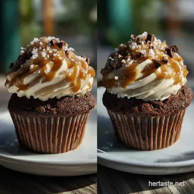 Caramel Mocha Sea Salt Cupcakes Recipe: Silky Recipe Card