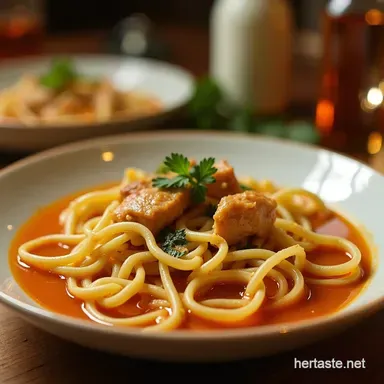 Nanas Chicken Soup with Egg Noodles Proper Comfort Food Recipe Card