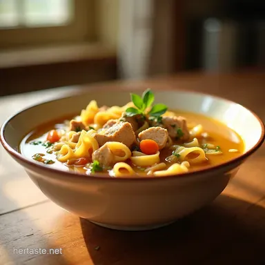 Nans Remedy Truly Homemade Chicken Noodle Soup Recipe Card