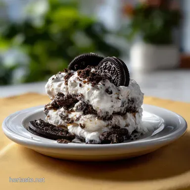 No Bake Oreo Fluff Dessert: Velvety, Cloud-Like Perfection Recipe Card