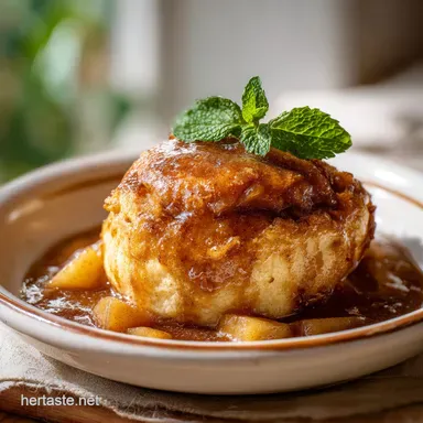 Old Fashioned Apple Dumplings with Sauce Baked in 70 Minutes