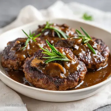 Salisbury Steak with Mushroom Gravy Ready in 30 Minutes