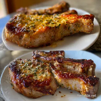 Oven Baked Pork Chops: Juicy Pan-Seared and Oven-Finished Recipe Card