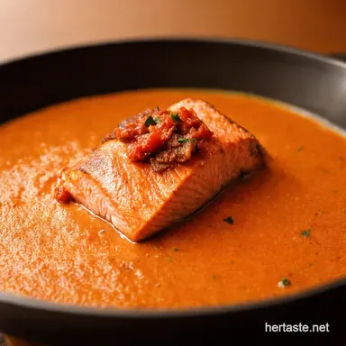 Pan Seared Salmon with SunDried Tomato Cream Sauce Recipe Card