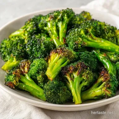 Parchment Paper Roasted Broccoli: Crispy