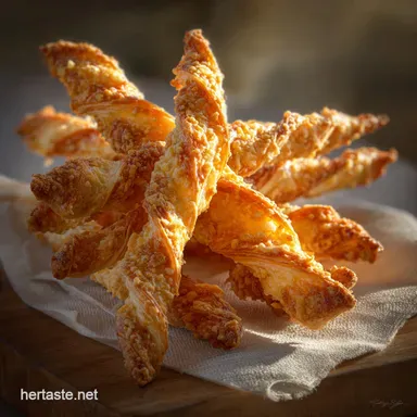 ParmesanBasilCheddar Stars Easy Flaky Cheese Straws Recipe Recipe Card