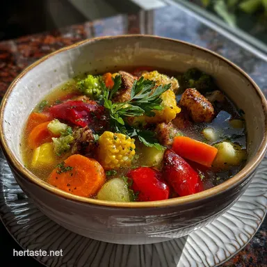 Patchwork Soup Mix Recipe: Velvety Potage Gift Recipe Card