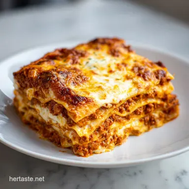 Paula Deen Lots of Meat Lasagna Recipe for 8 Servings Baked
