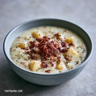 Paula Deen Potato Soup Recipe with Bacon Recipe Card