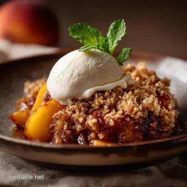 Peach Whisky Crisp The Ultimate Boozy Brown Butter Dessert Recipe Recipe Card