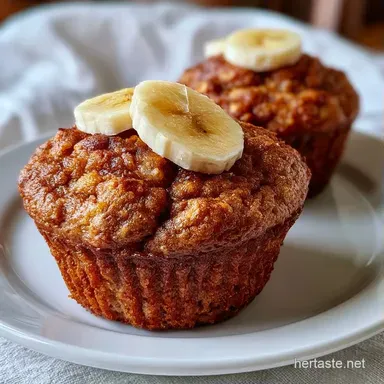 Peanut Butter Banana Muffins: Moist Recipe Card
