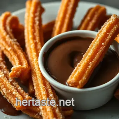 Perfectly Crispy Churros with Chocolate Dipping Sauce Recipe