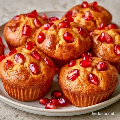 Pomegranate Orange Muffins in 37 Minutes Recipe Card