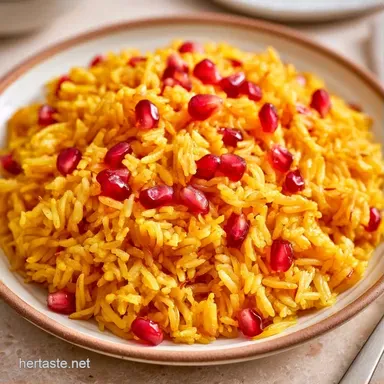 Pomegranate Pilaf for 6 Servings Recipe Card