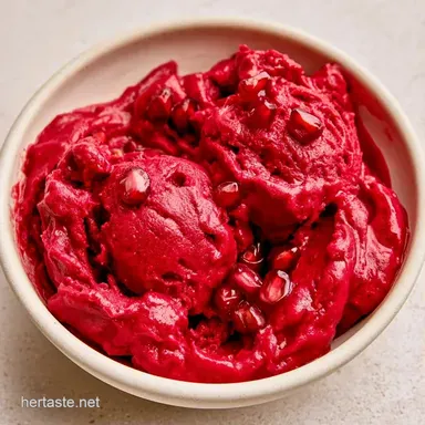 Pomegranate Sorbet in 15 Minutes Recipe Card