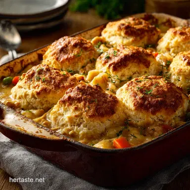 Chicken Cobbler Recipe: Rich Casserole with Fluffy Buttermilk Biscuits