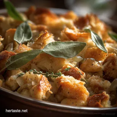 Thanksgiving Side Dishes: Proper Sourdough Dressing with Apple Sage Recipe Card