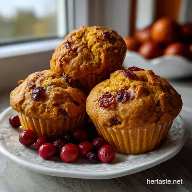 Pumpkin Cranberry Muffins Recipe: Tart & Cozy Recipe Card