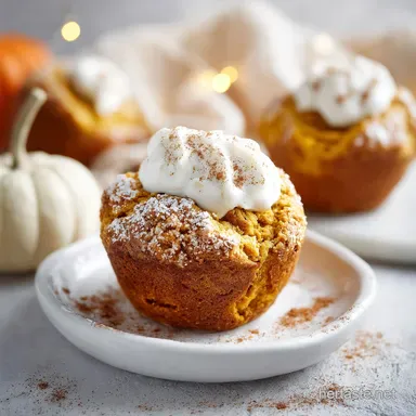 Pumpkin Cream Cheese Muffins with Silky Filling in 35 Minutes