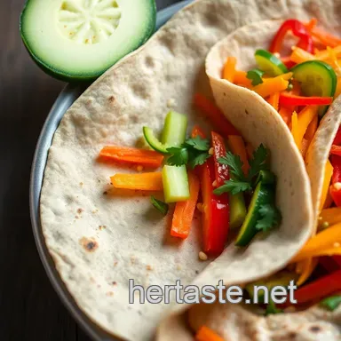 Colorful Cold Lunch Ideas for Kids: Rainbow Veggie Wraps with Hummus Recipe Card
