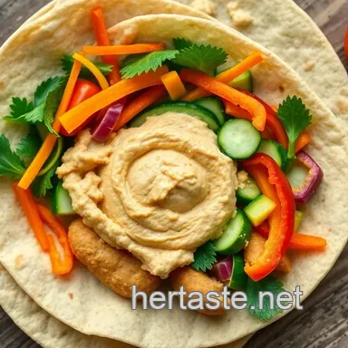 Colorful Cold Lunch Ideas for Kids: Rainbow Veggie Wraps with Hummus