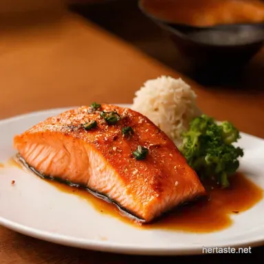 Quick Teriyaki Salmon Restaurant Taste Home Kitchen Recipe Card