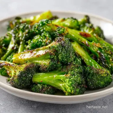 Roasted Broccoli Cooking Time in 25 Minutes Recipe Card