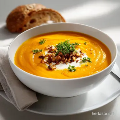 Fall Soup Recipe with Roasted Butternut: Silky Finish Recipe Card