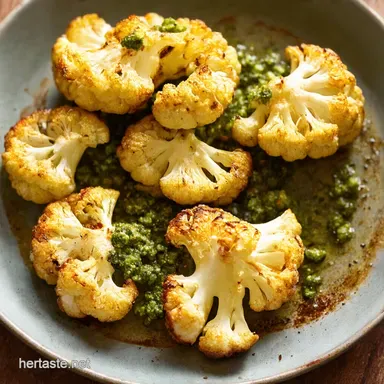 Roasted Cauliflower Steaks with Zesty Gremolata Recipe Card