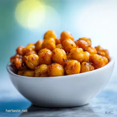 Tasty Healthy Snack with Roasted Chickpeas: Crispy Recipe Card